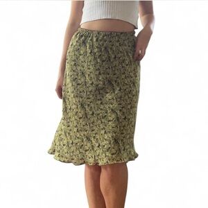 Vintage Floral Midi Skirt - Women